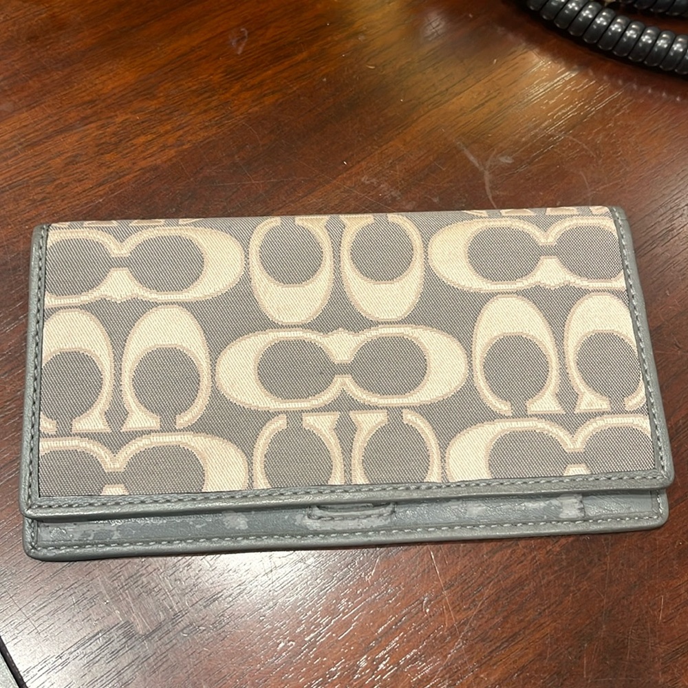 Coach Checkbook Cover